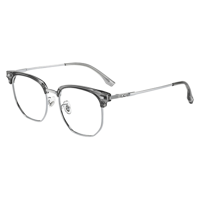 椰子灰半框近视眼镜男款可配度数