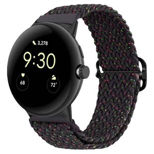 适用Google Pixel Watch3/2智能手表带谷歌Pixel弹力尼龙编织腕带