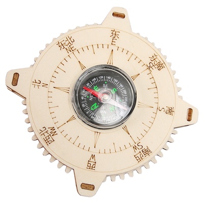 【赠送颜料笔刷】罗盘式指南针