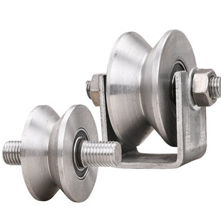 V型角铁轨道轮/槽钢滑轮/轻轨三角轮/平移门滑轮/电动门槽钢滑轮