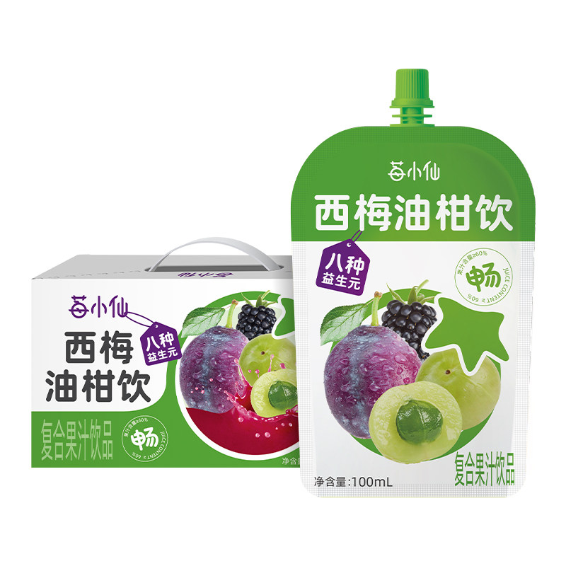 莓小仙西梅油柑饮8种益生元100ml*8袋