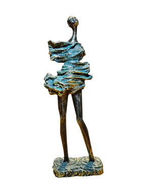 样板间玻璃钢大型人物落地摆件