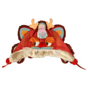 honeydiy手工蛇年国潮可爱虎头帽醒狮刺绣DIY材料包礼物 春晚同款