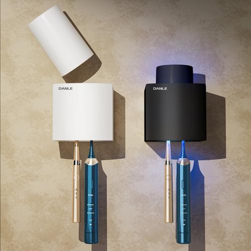 牙刷消毒器紫外线智能杀菌免洗漱置物架壁挂式牙刷杯子口打孔电动