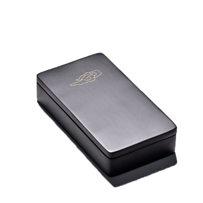 中国歙砚实用书法精工带盖素砚