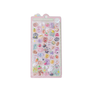 3D浮雕立体贴纸女孩儿童奖励玩具贴画贴纸手机壳装饰果冻贴纸迷你小贴纸滴胶卡通可爱水晶贴纸透明贴纸颜值高