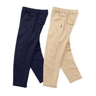 加绒米色裤子男童儿童卡其色校服裤小学生女藏青色校裤长裤休闲裤