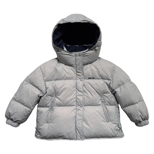 女童羽绒服2025冬装新款加厚保暖90白鸭绒短款儿童双面穿童装外套