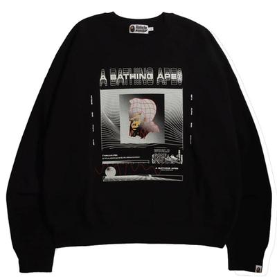 BAPE男装秋冬字母圆领卫衣