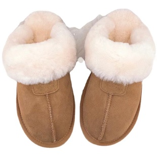毛毛拖鞋女外穿  2025秋冬新款包头皮毛一体纯羊毛休闲懒人毛毛鞋