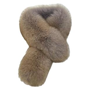 流行新款双面真毛狐狸毛围巾整皮围脖皮草围巾长款秋冬女皮筋扣