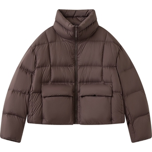 播商场同款宽松短款龟背羽绒服女25秋冬新款保暖面包服BDS4RD3585