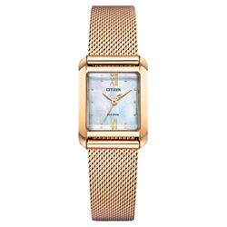 【新年礼物】西铁城官方复古金色小巧手链时尚光动能手表女EW5590