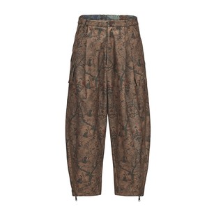 碧海潮生高端限定〓山门•山下松〓原创中国风拉链拼接休闲长裤