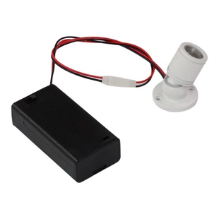 led电池盒单头小射灯手办展示柜台模型聚光1W粘贴DIY彩色迷你灯泡