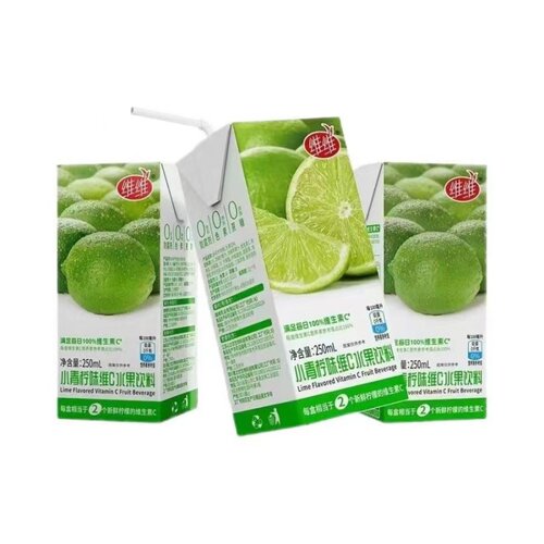 WEIWEI/维维小青柠味维C水果饮料小青柠味250ml*10盒【彩箱】