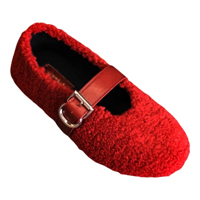 加绒毛毛鞋毛绒芭蕾单鞋玛丽珍鞋