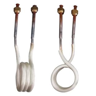 高频感应加热感应圈订制打金铜螺丝接头熔炼焊接圆开口型耐高温