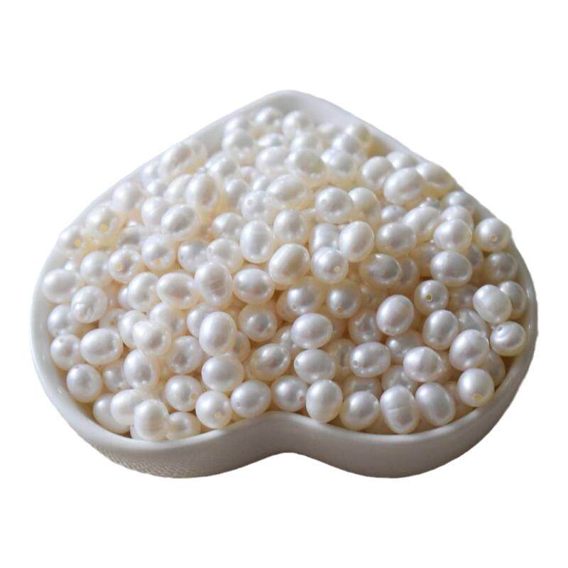 无孔米白色手工古风发簪饰品配件