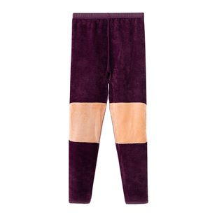 中老年人秋裤女妈妈秋冬加绒加厚打底老人棉裤护膝加大男士保暖裤