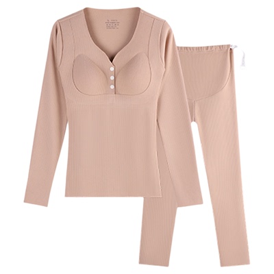 十月皇后孕妇秋衣秋裤套装秋冬保暖内衣孕期喂奶专用哺乳衣月子服