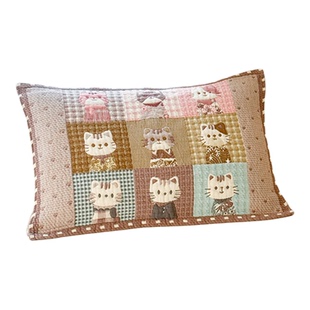 萌趣卡通纯棉纱布枕巾四季通用全棉纱布枕头巾学生宿舍枕巾单只