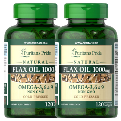 2瓶亚麻籽油胶囊120粒*2