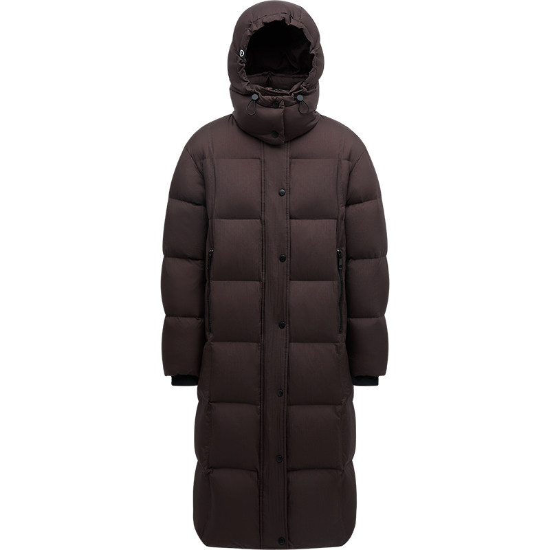 LINCCHIC金羽杰女士羽绒服冬季新款咖色长款加厚羽绒服女8293Y