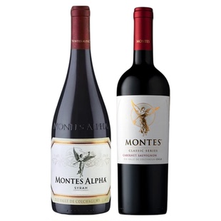 蒙特斯欧法天使家族珍藏红葡萄酒组合智利原瓶进口官方旗舰店正品
