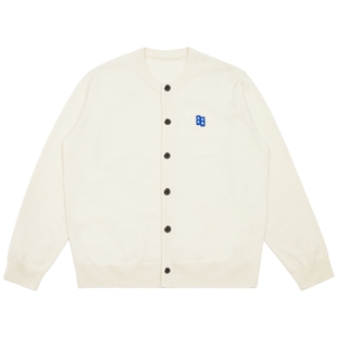 ADERERROR SIG系列 TRS Tag 毛衣开衫02经典圆领方块补丁针织开衫