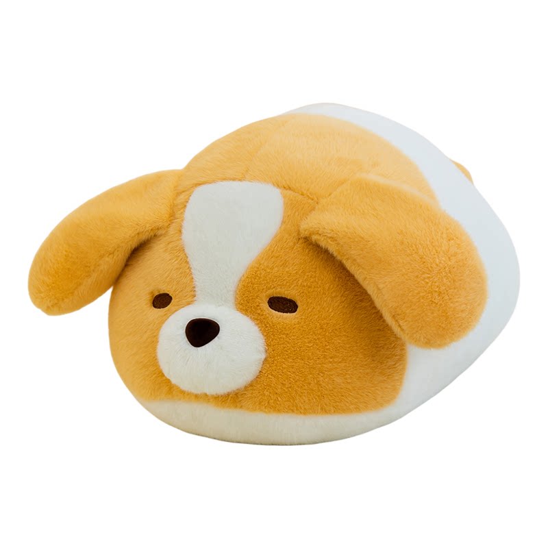 黑色边边柴犬玩偶生日礼物睡觉柯基狗抱枕毛绒公仔狗狗靠枕男生款