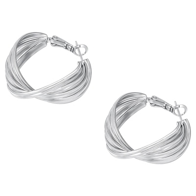 LNIEER复古大圆圈S925银针耳环女