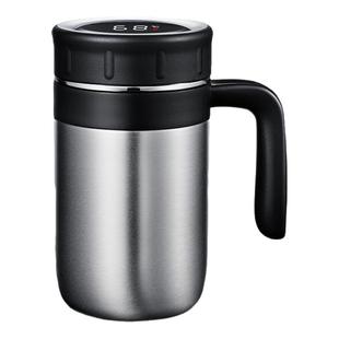 智能保温杯带把手316不锈钢茶水分离泡茶杯子大容量商务办公水杯