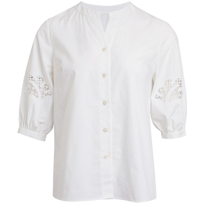 LANDI全棉镂空绣花衬衫