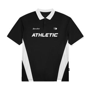 乔丹翻领短袖T恤男女2026夏季新款潮流字母polo衫宽松休闲情侣短t