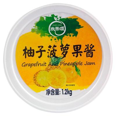 鲜活欢果颂柚子菠萝果酱  柚子菠萝复合果味酱1.2kg 柚子凤梨酱