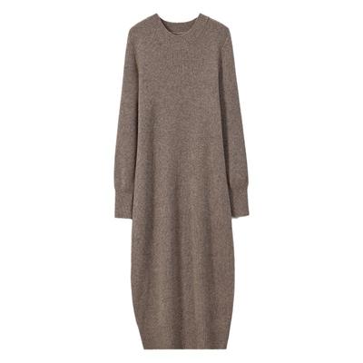 加长款加厚牦牛绒毛衣连衣裙冬裙