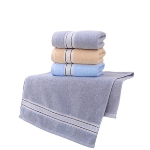纯棉洗澡吸水柔软加厚家用成人男士女情侣洗脸洁面巾恒立毛巾3条