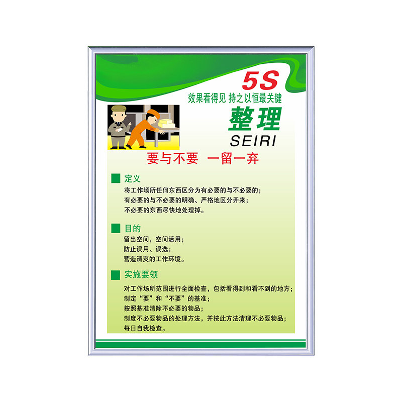 车间标语5s6s7s8s9s墙贴梓香KT板