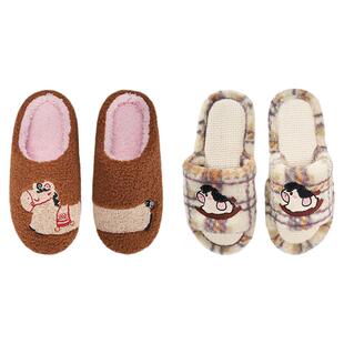 大英博物馆新年家居鞋秋冬保暖居家拖鞋实用礼物闺蜜生日礼物女生