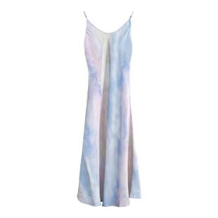 SUNLEKEO醋酸缎面波点裙女「出口转内销」南油高货感垂感连衣裙子