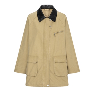 【棉100%】Scofield女装都市休闲廓形风衣挺括外套2025秋冬新品