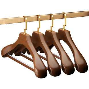 实木衣架家用挂衣无痕衣柜木质宽肩羊绒西装大衣皮草酒店民宿衣撑