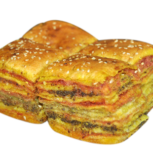 甘肃金昌手工特色五彩千层酥10块包邮馍馍馒头烤饼零食传统糕点