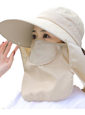 啄木鸟遮阳大沿帽子女夏骑行防晒