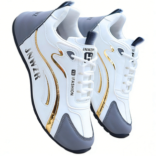 鞋子男2026新款皮面休闲运动鞋防水防滑跑步鞋百搭老爹鞋男士潮鞋