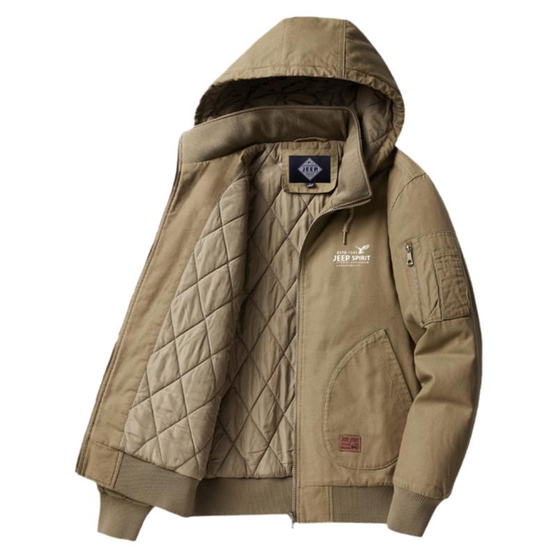 吉普加厚冬棉服茄克夹棉保暖夹克