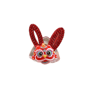 新年过年本命年马年红色公主头抓夹女2026新款小号发夹女儿童头饰