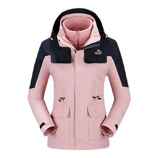 【山色】伯希和户外冲锋衣女新款三合一防风防雨徒步登山服外套男
