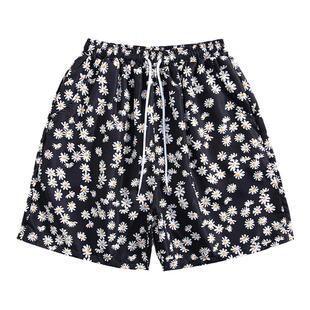 BOYUE帛跃夏季沙滩休闲菊花短裤男夏威夷度假宽松睡裤2022韩版潮